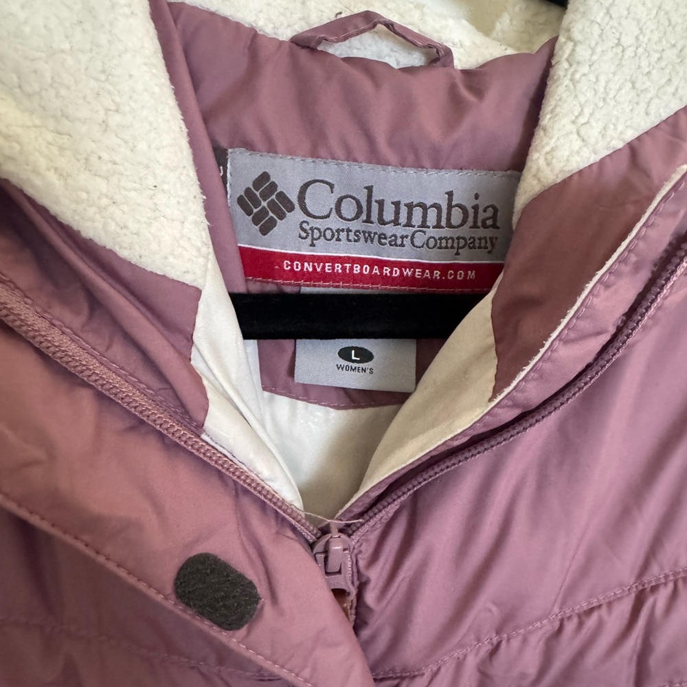 Columbia Women's Mauve Hooded Puffer Jacket - Picture 3 of 5